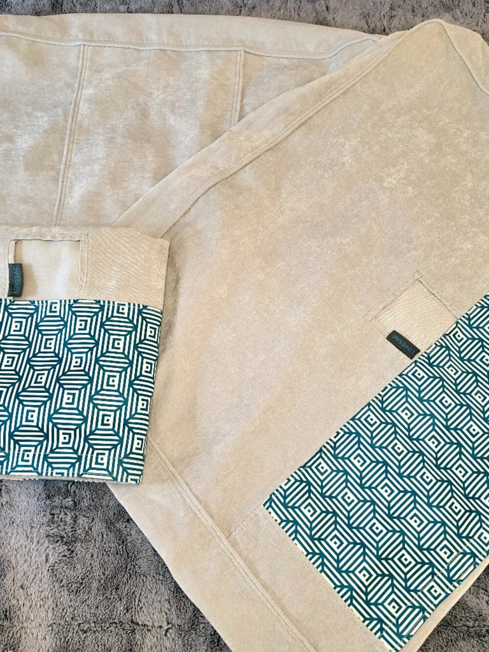 Sky Grey Corded Velvet Standard Side Lovesac Covers